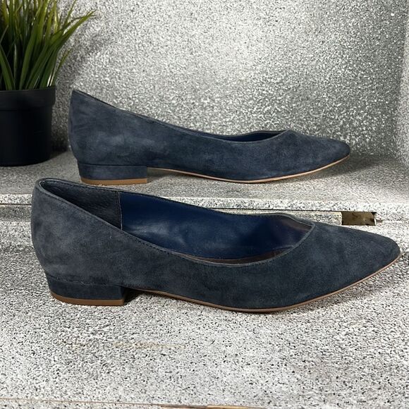 Bleecker & Bond Blue Chunky Low Heels Genuine Leather Size 8.5 - Picture 2 of 7
